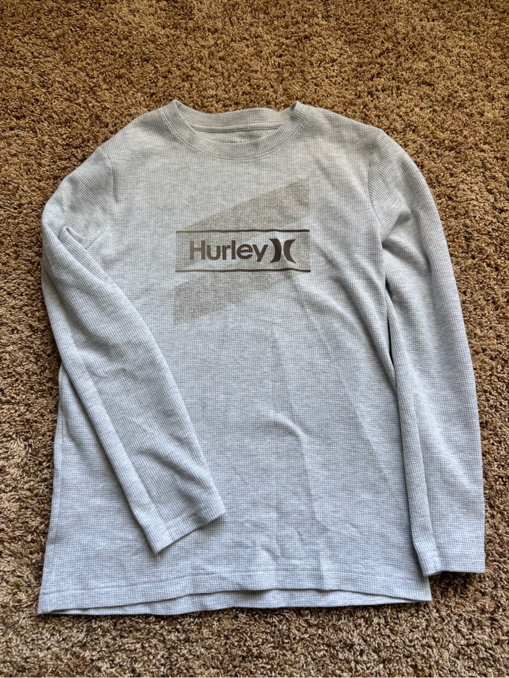 Hurley Light Gray Long Sleeve Logo Tee